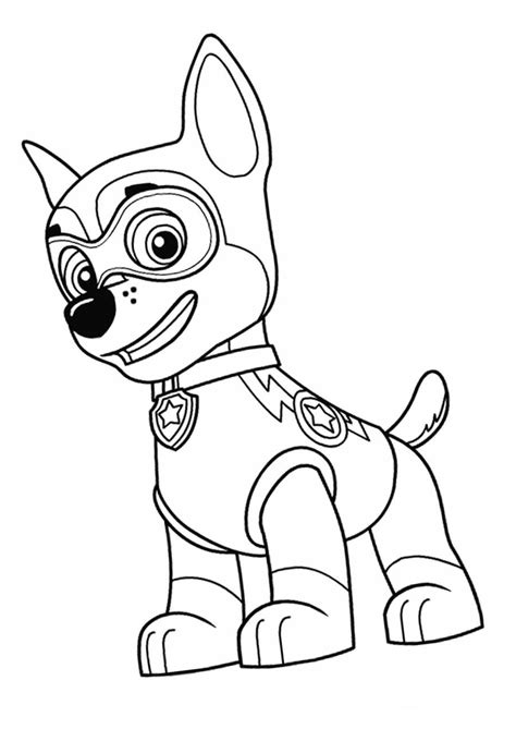 Paw Patrol Para Colorear Chase Con Nuestros Dibujos Para Colorear De