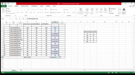 Tutorial Cara Menghitung Rata Rata Di Excel Yang Mudah Ikuti Cara