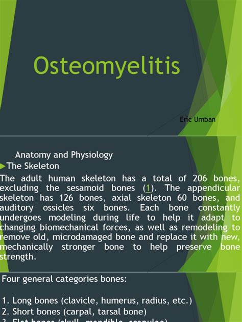 Eric Osteomyelitis Pdf Bone Infection