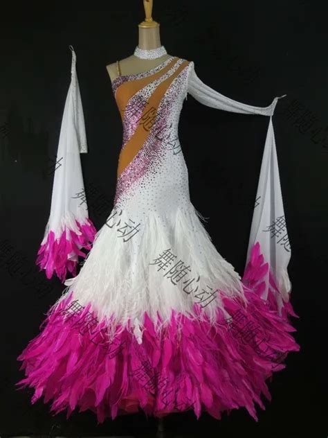 feather dress new style latin ballroom dance costume dacner dance dresses latin dance
