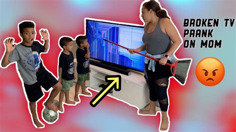 Epic Broken Tv Prank On Mom 😱 😭 Must Watch Youtube