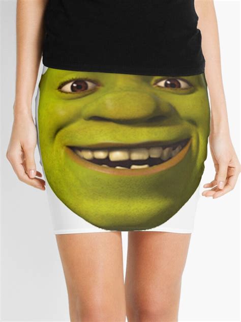 Giant Shrek Head Mini Skirt For Sale By Memestickersco Redbubble