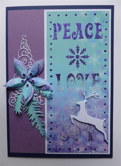 Peace Love And Joy At Christmas Card Imagination Crafts Patterned