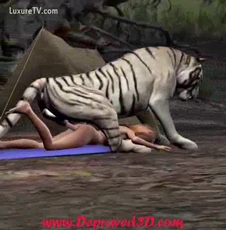 White Tiger Bonks A Nude Bitch In The Wild
