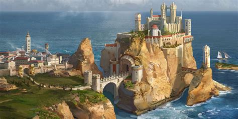 Very excited for next sea. Casterly rock | Fantasy castle, Fantasy landscape, Fantasy city