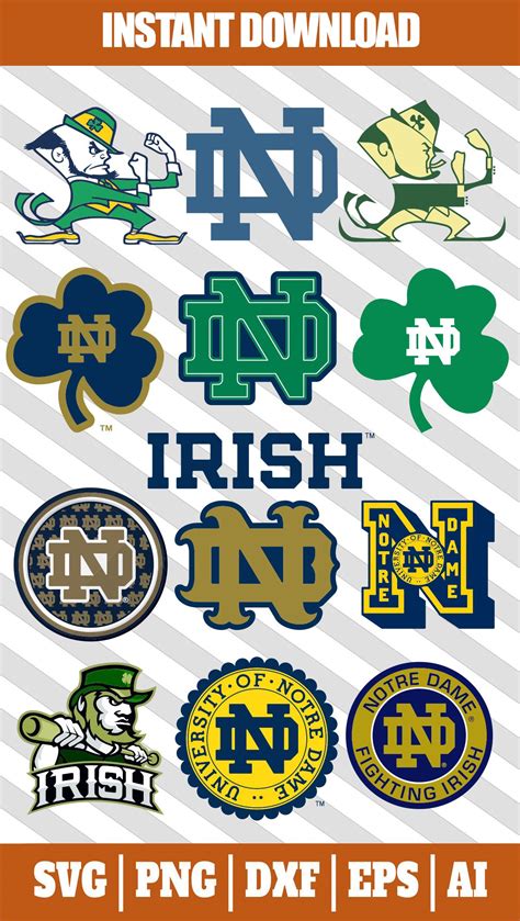 Notre Dame Fighting Irish Svg Notre Dame Fighting Irish Logo Notre