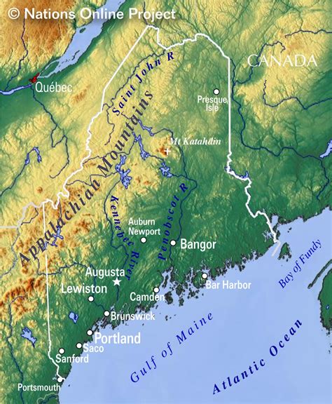Topographic Map Of Maine Draw A Topographic Map