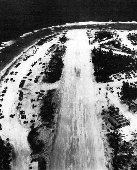 Aerial View Of The Airstrip Facilities On Falalop Island Ulithi Atoll Caroline Islands 1945