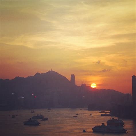 An Evening Sunset Over Hong Kong Island Hong Kong Thru My Eyes