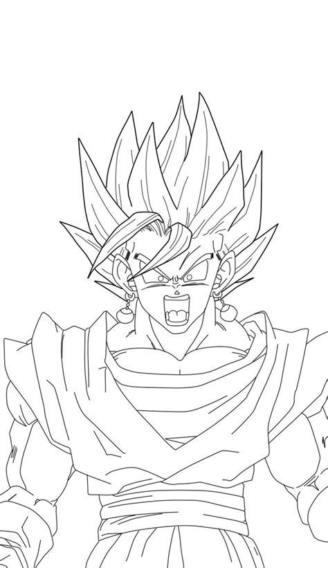 This color book was added on 2016 03 16 in. Super Vegito lineart by Barbicanboy on DeviantArt