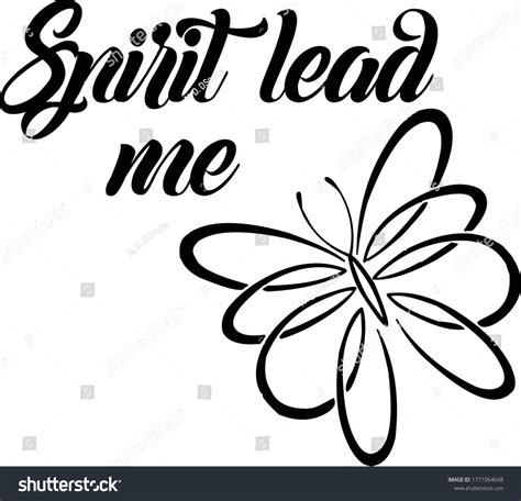 Spirit Lead Me Christian Faith Typography Stock Vector Royalty Free