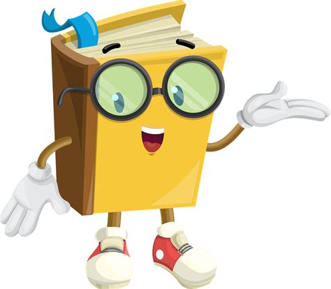 Library Of Book Character Clipart Transparent Library Animated Books