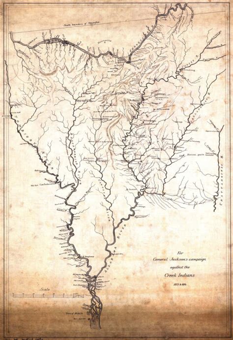 Map General Jacksons Campaign Against The Creek Indians