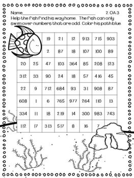 Second Grade Summer Math Review by Kate's Korner | TpT