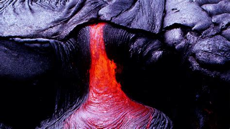 Wallpaper Lava Surface Fiery Volcano Hd Picture Image