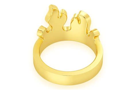 Icebox Fire Flame Diamond Ring 14k Solid Gold 100ctw