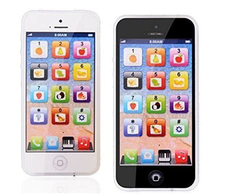 Yphone Kids Learning Toy Play Cell Phone Black Without Usb Recharable