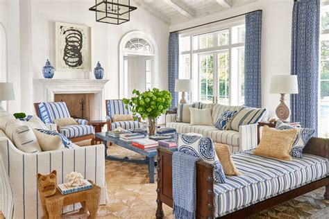 • interior design decorating plans ideas beach houses trends popular tags: Palm Beach Interior Design, blue and white living room