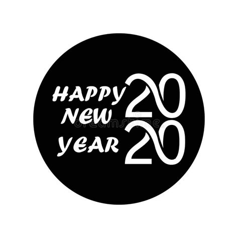 Happy New Year 2020 Logo Text Design Vector Illustration Vector Stock