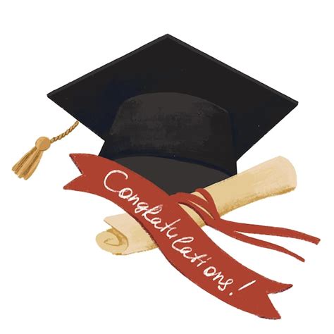Premium Vector Graduation Hat With Books Isolated On White Background