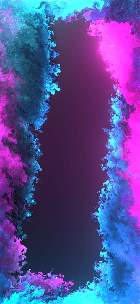 Fluid Blue Cool Neon Pink Splash Hd Phone Wallpaper Peakpx