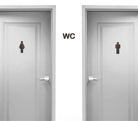 Buy Wood Self Adhesive Wc Brown Sign Rustic Bathroom Decor Toilet