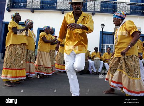 Jongo Afro Brazilian Dance Cachoeira De Arrozal Community Piraí City Rio De Janeiro State Brazil