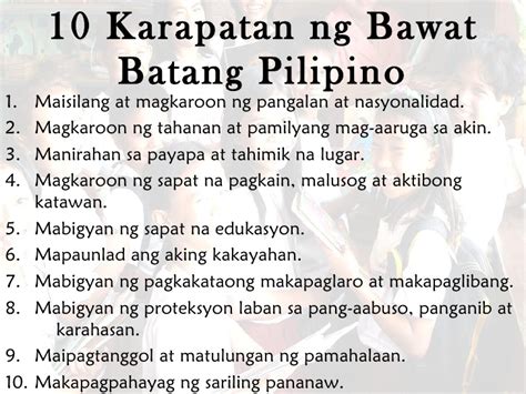 Mga Halimbawa Ng Karapatang Pantao Sa Pilipinas