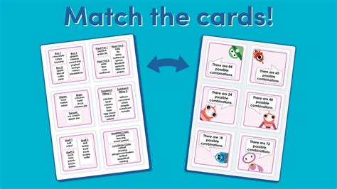 Year 4 Combinations Matching Cards Game Classroom Secrets Kids