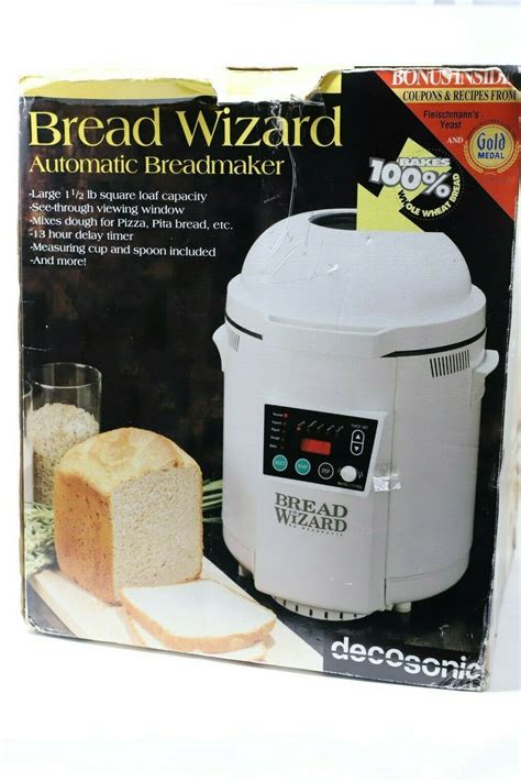 The number of preset programs available varies with each model, so be sure to check. Vintage-Decosonic Bread Wizard Automatic Breadmaker Model ...