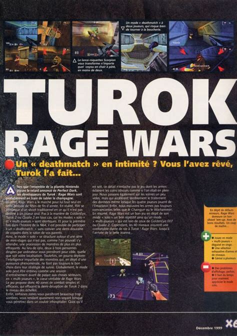 Scan Of The Review Of Turok Rage Wars Published In The Magazine X64 24