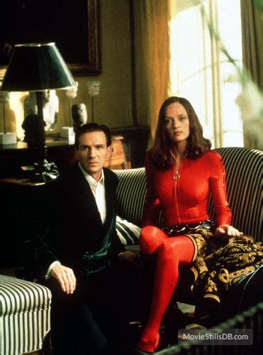 The Avengers Promo Shot Of Uma Thurman And Ralph Fiennes Emma Peel