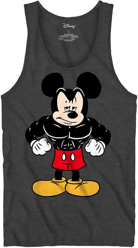 Tough Mickey Mouse Workout Exercise Graphic Tee Tank Top Classic