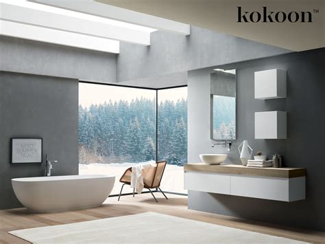 With a sleek and minimalistic design, this bathroom furniture is perfect for bathroom storage. Domayne Bathroom Design: Introducing Kokoon Italian Bathroom Furniture - Domayne Style Insider