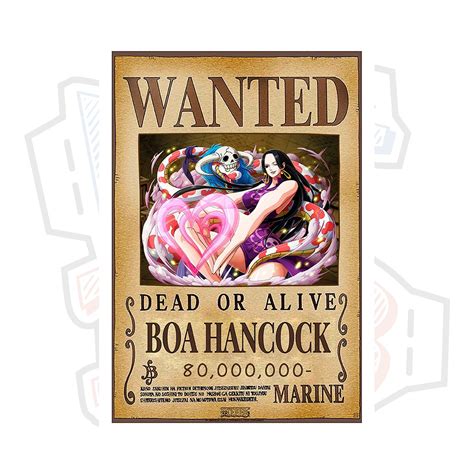 Boa Hancock Ver 3 Wanted Poster Seven Sea King Shichibukai One Piece Shopee Malaysia