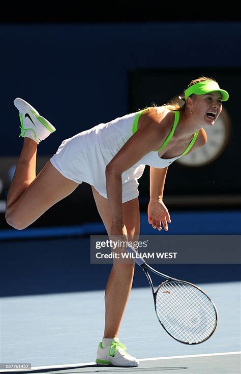 maria sharapova of russia serves during her semi final women s news photo getty images
