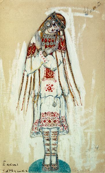 Costume Design For The Ballet The Rite Schilderij Van Nikolai