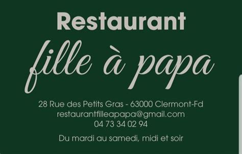 Fille Papa Clermont Ferrand Restaurant Avis Num Ro De T L Phone