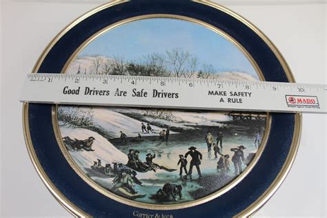 Currier And Ives Vintage Collectible Tin Winter Morning Schwans 1999