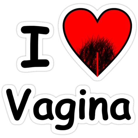 I Love Vagina Stickers By Alessandro Florelli Redbubble