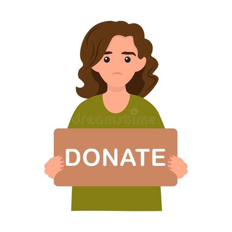 Donation And Charity Concept Volunteer Woman Holding In Hands