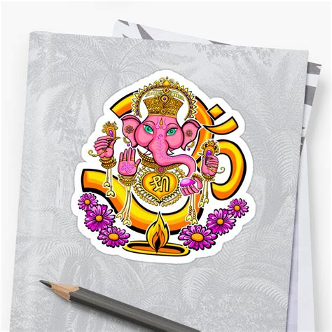 Ganesh Sticker Stickers By Jacqueline Gwynne Redbubble