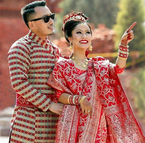 Nepali Wedding Tradition Nepal Marriage Bride Makeup Simple Saree Dress Fashion