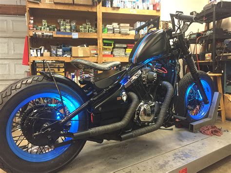 This bobber motorcycle has just about everything i want to save for the paint job. Custom Motorcycle 96' Kawasaki Vulcan 800 Bobber /Cafe ...