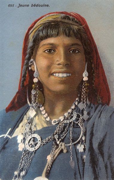 Africa A Young Bedouin Woman Algeria Tunisia Photographed By
