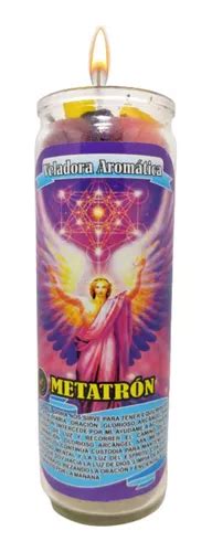 Veladora Esotérica Arcangel Metatron Fuerza Espiritual Luz Meses Sin