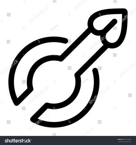 Mars Planet Icon Simple Black White Stock Vector Royalty Free 652767064 Shutterstock