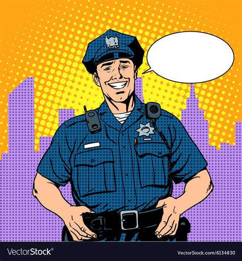 good cop police royalty free vector image vectorstock