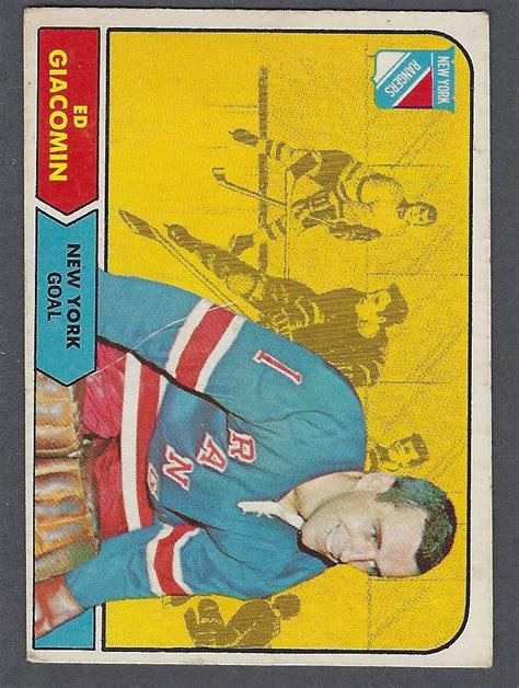 1968 69 O Pee Chee New York Rangers Hockey Card 67 Ed Giacomin Ebay