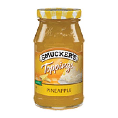 Smuckers Toppings Pineapple Fat Free 12oz Ice Cream Topping Snacks